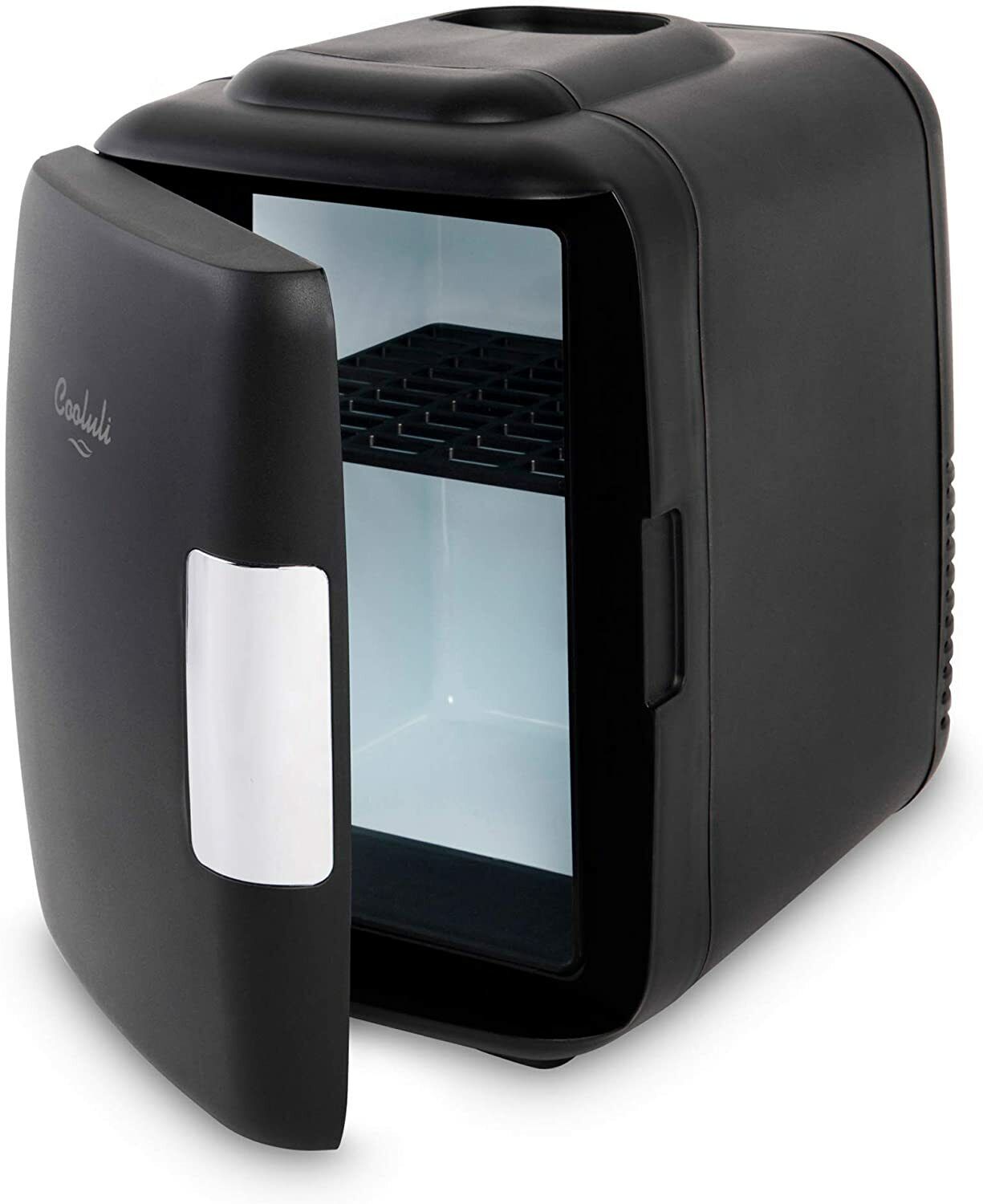 Mini Fridge for Car, Travel Office Desk & Dorm Room 4L Can Electric Plug BLACK