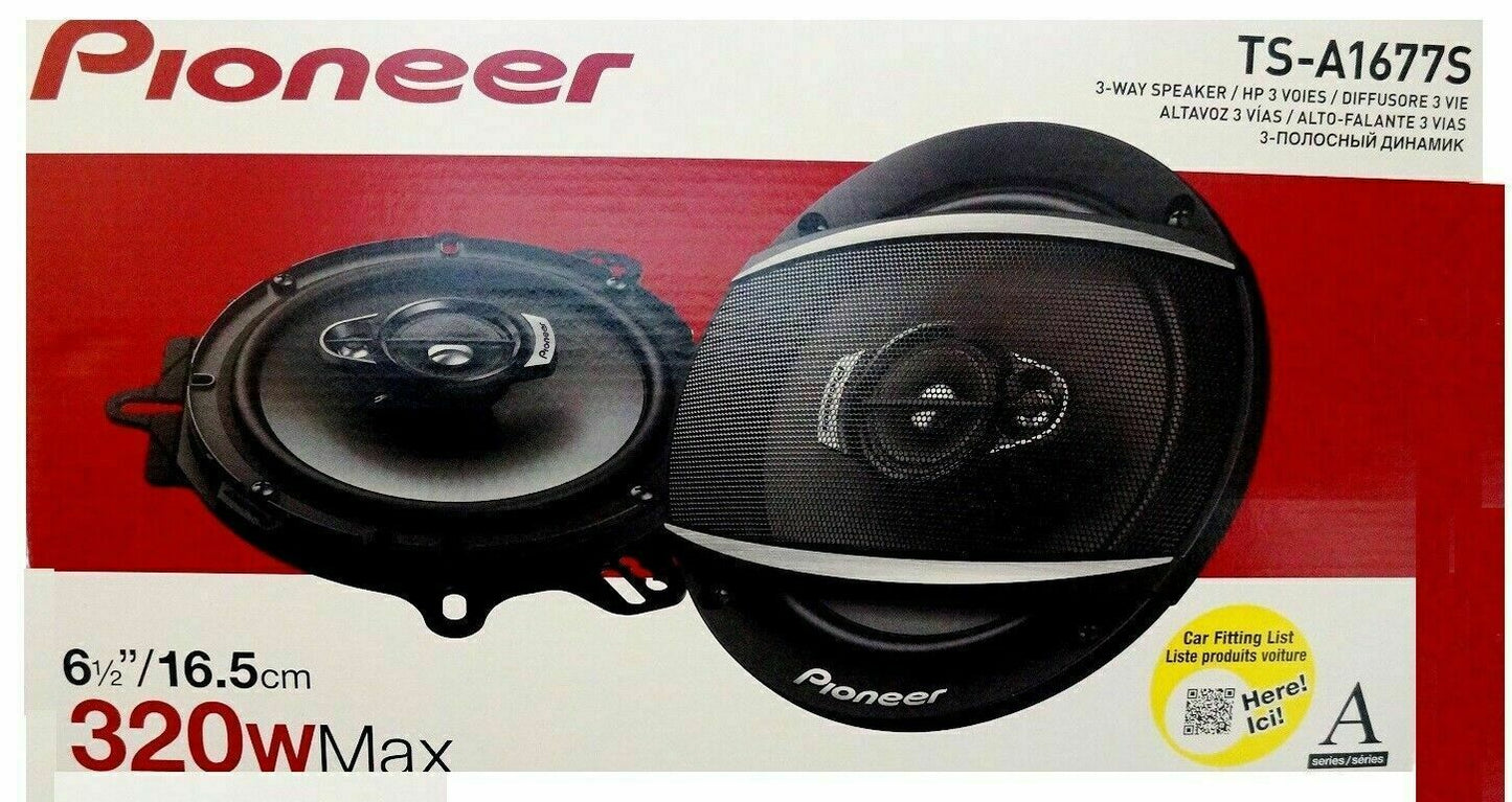 PIONEER  6.5-INCH 6-1/2" CAR AUDIO 3-WAY COAXIAL SPEAKERS ( 1 PAIR )