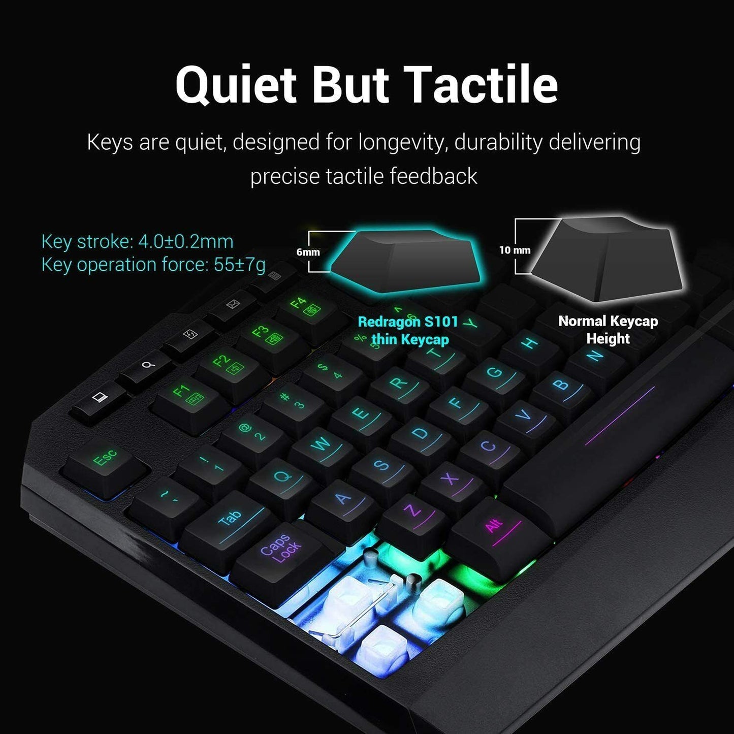 Redragon S101 Wired RGB Backlit Gaming Keyboard,Mouse,Pad & Headset Combo