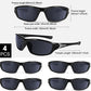 4 Pairs Unisex Polarized Sunglasses UV Protection Sports Driving Glasses Sports