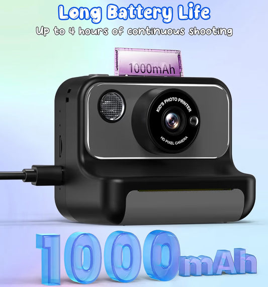 Kids Instant Print 1080P HD Video Digital Camera w/ 32G Card - (Black)