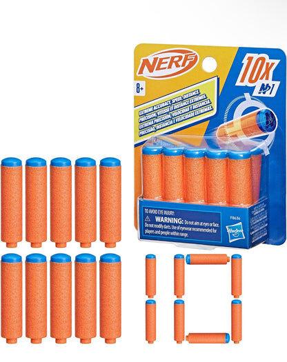 Nerf N Series N1 Darts, Includes 10 Refill Darts, Compatible Only with Nerf N Series Blasters, Outdoor Games, Ages 8+