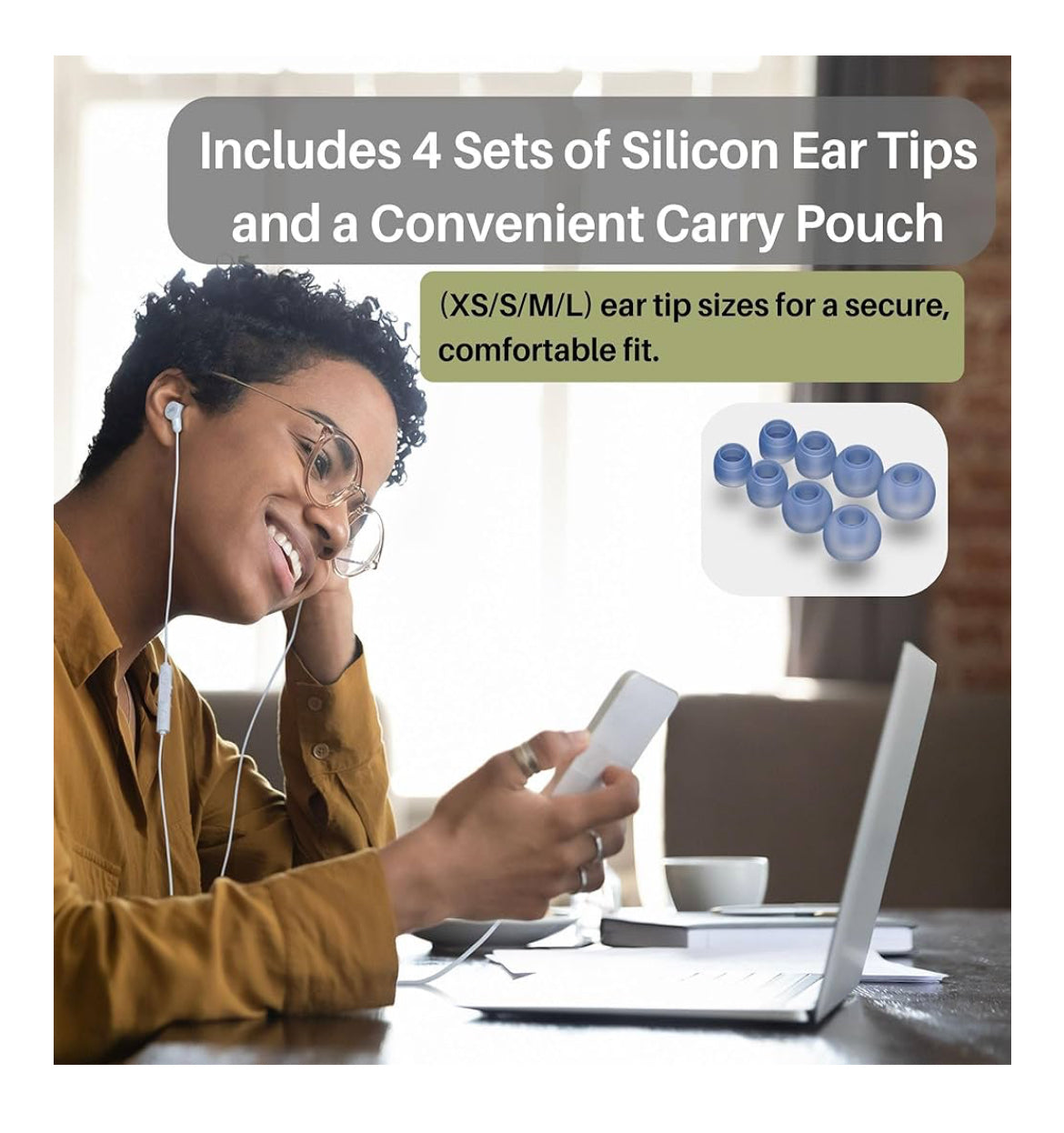 Écouteurs USB-C filaires JVC – Isolation phonique – DAC – Audio haute résolution – Micro intégré avec fonction mute – Embouts en silicone confortables – Télécommande 3 boutons – Plug & Play – HAFR29UC