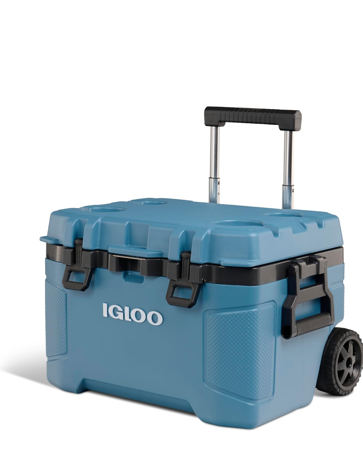 Igloo Trailmate 52Qt Wheeled Cooler, Insulated Hard Shell Ice Chest - Modern Blue
