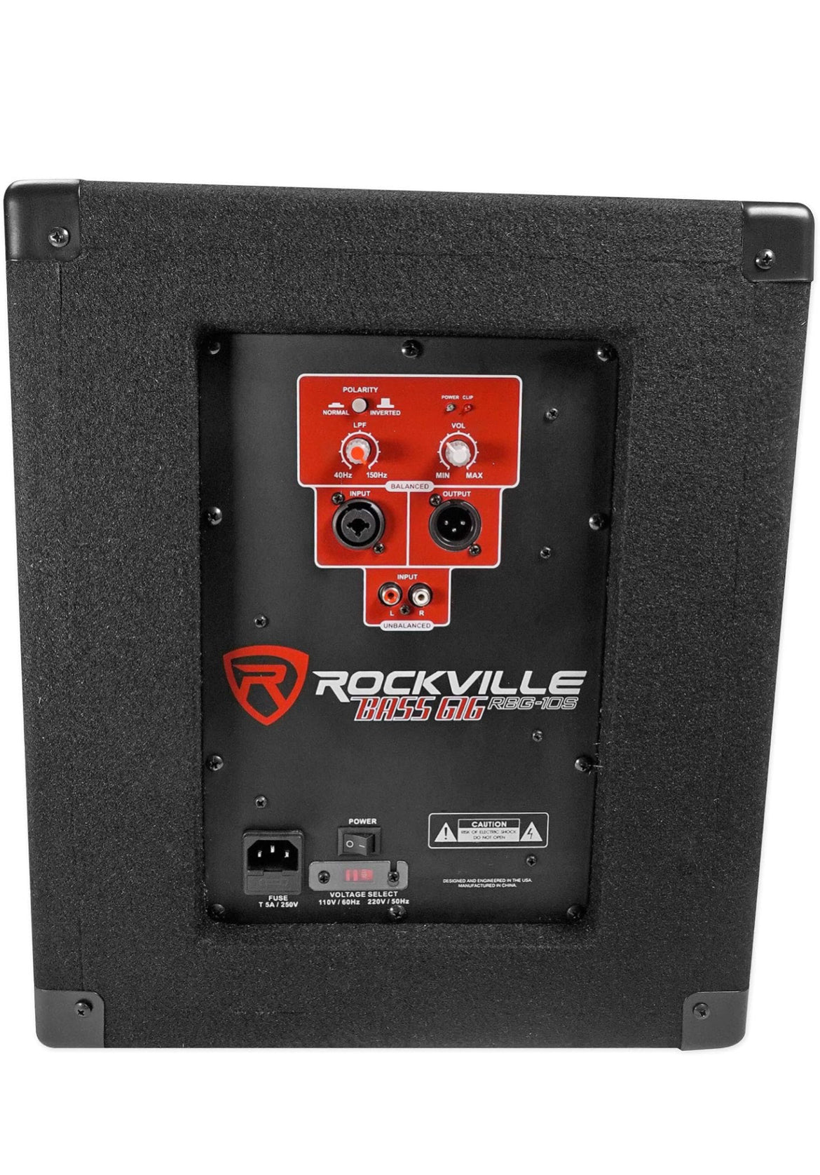 Rockville RBG10S Bass Gig 10" 1200w Aangedrewe PA Subwoofer DJ/Pro+Akoestiese Verhoger