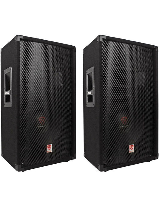 Rockville (2) RSG12.4 12 3-rigting 1000 Watt 4-Ohm Passiewe DJ/Pro Oudio PA Luidsprekers - BUNDEL