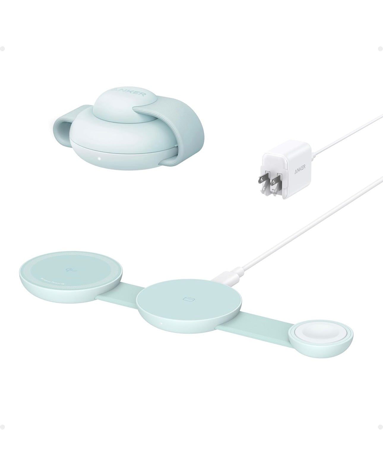 Anker MagSafe Compatible MagGo UFO 3-in-1 Charger, iPhone 16 Wireless Charger - NEW (Not a Power Bank)