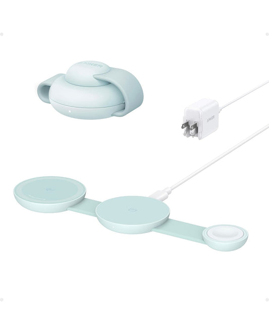 Anker MagSafe Compatible MagGo UFO 3-in-1 Charger, iPhone 16 Wireless Charger - NEW (Not a Power Bank)