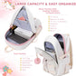 Backpack for Girls Laptop Backpacks 15.6 Inch College Cute Bookbag Anti Theft Primary Elementary School Bag Casual Daypack for Students Teens Girl Women (Beige)