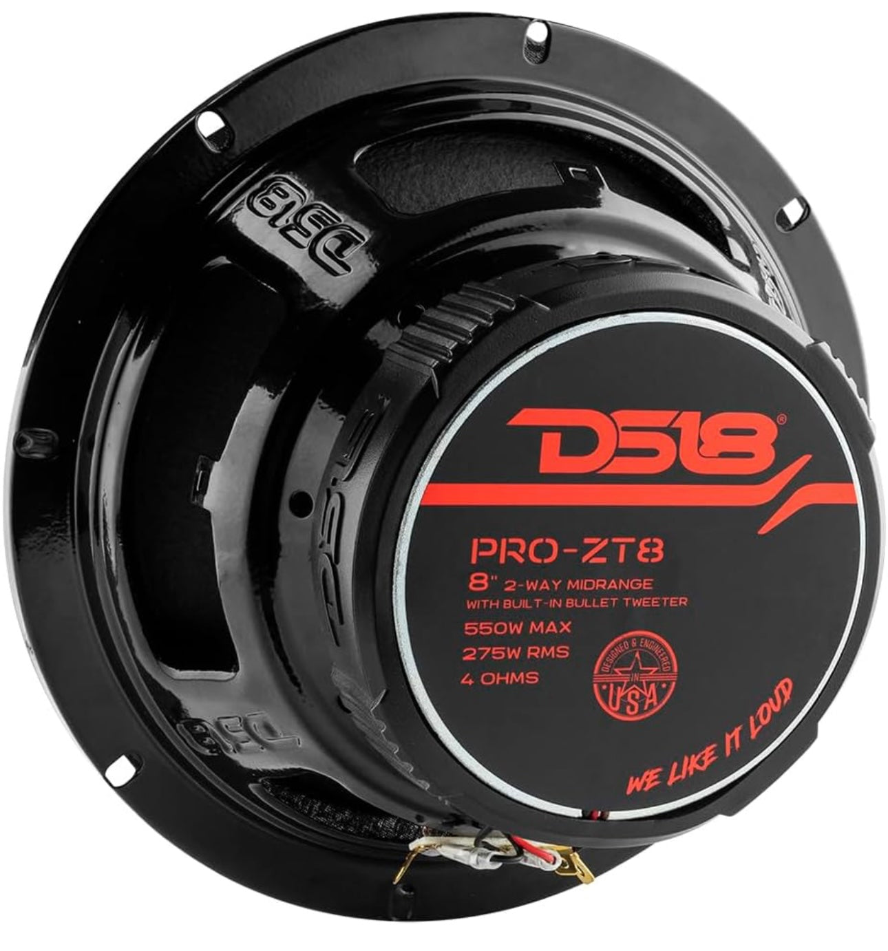 DS18 PRO-ZT Pro Audio 8 INCHES Coaxial Midrange Speakers with Built-in Bullet Tweeter - 1PC