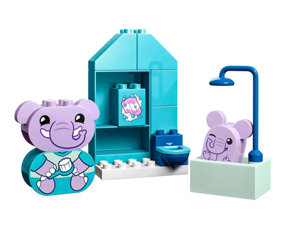 LEGO DUPLO My First Daily Routines: Badtyd-speelstel sluit 2 olifantspeelgoed in