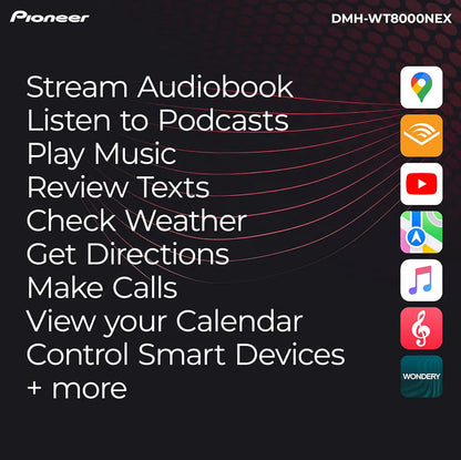 Pioneer DMH-WT8000NEX 10.1" Touchscreen Single Din Dolby Atmos Car Stereo
Digital Multimedia Receiver, Wireless Apple CarPlay & Android Auto, Wifi, Bluetooth, HD Radio, Rear Camera Inputs