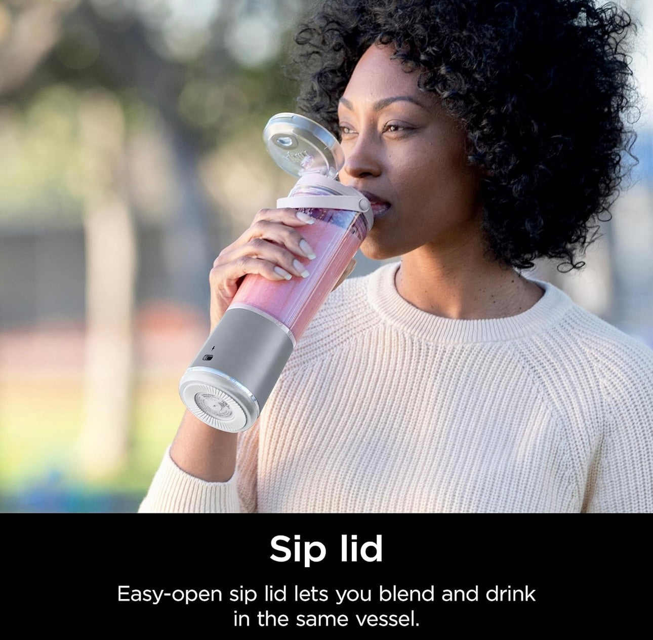 Ninja BC151WH Blast Portable Blender, Cordless, 18oz. Vessel, Personal Blender BPA Free, Leakproof-Lid & Sip Spout, USB-C Rechargeable, Dishwasher Safe Parts - White