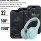 HA1 Bluetooth 5.4 Over Ear Headphones, 70H Playtime w/ Mic, Foldable Headset, Deep Bass Stereo