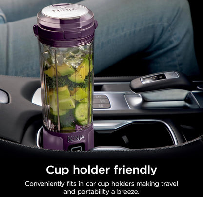 Ninja BC151PR Blast Draagbare Blender, Koordloos, 532ml-houer, Persoonlike Blender BPA-vry, Lekvaste-deksel & Drinktuit, USB-C Herlaaibaar, Skottelgoedwasserbestande Onderdele - Passievrug