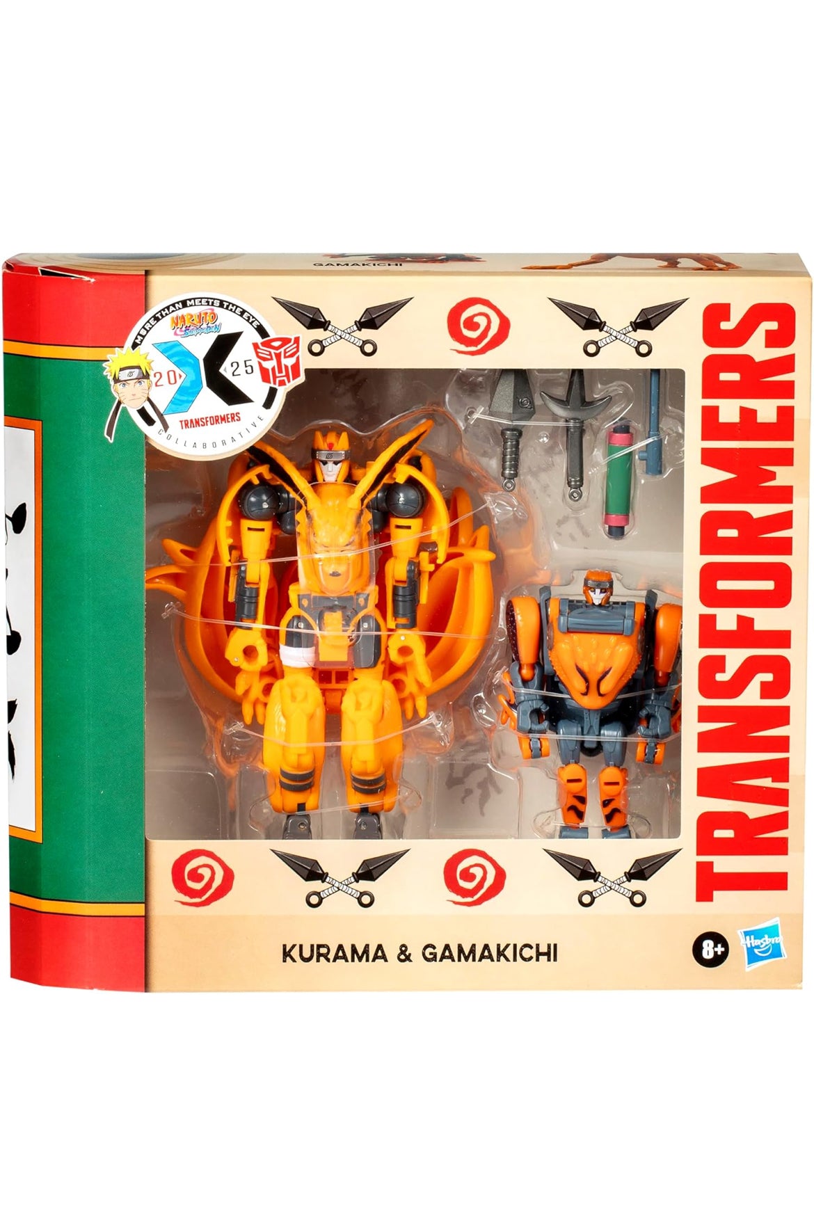 Transformers Collaborative Naruto Shippuden, Kurama & Gamakichi, Anime Toys, Action Figures, 8+