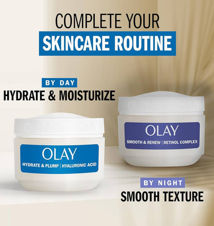 Olay Hialuroniese Suur Gesigbevogtiger, Voller & Hidrerende Jel vir Droë Vel, Behou & Herstel Vog, met Niasinamied (56 g)