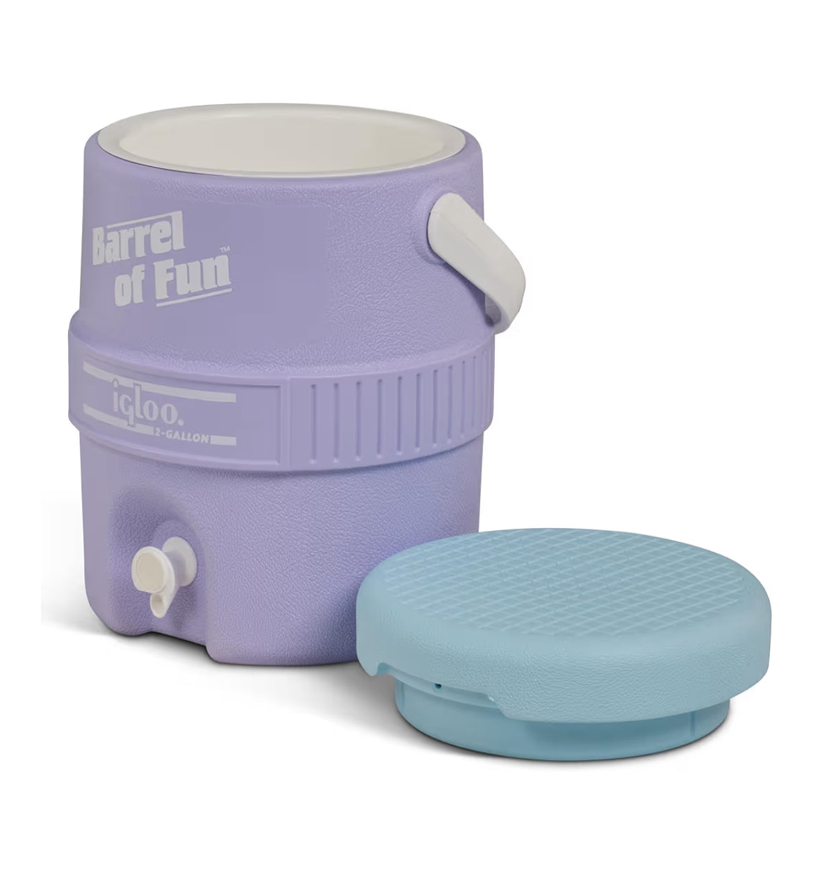 Igloo Retro 2-Gallon Party Water Jug Cooler – Durable & Insulated - (Lilac Breeze)