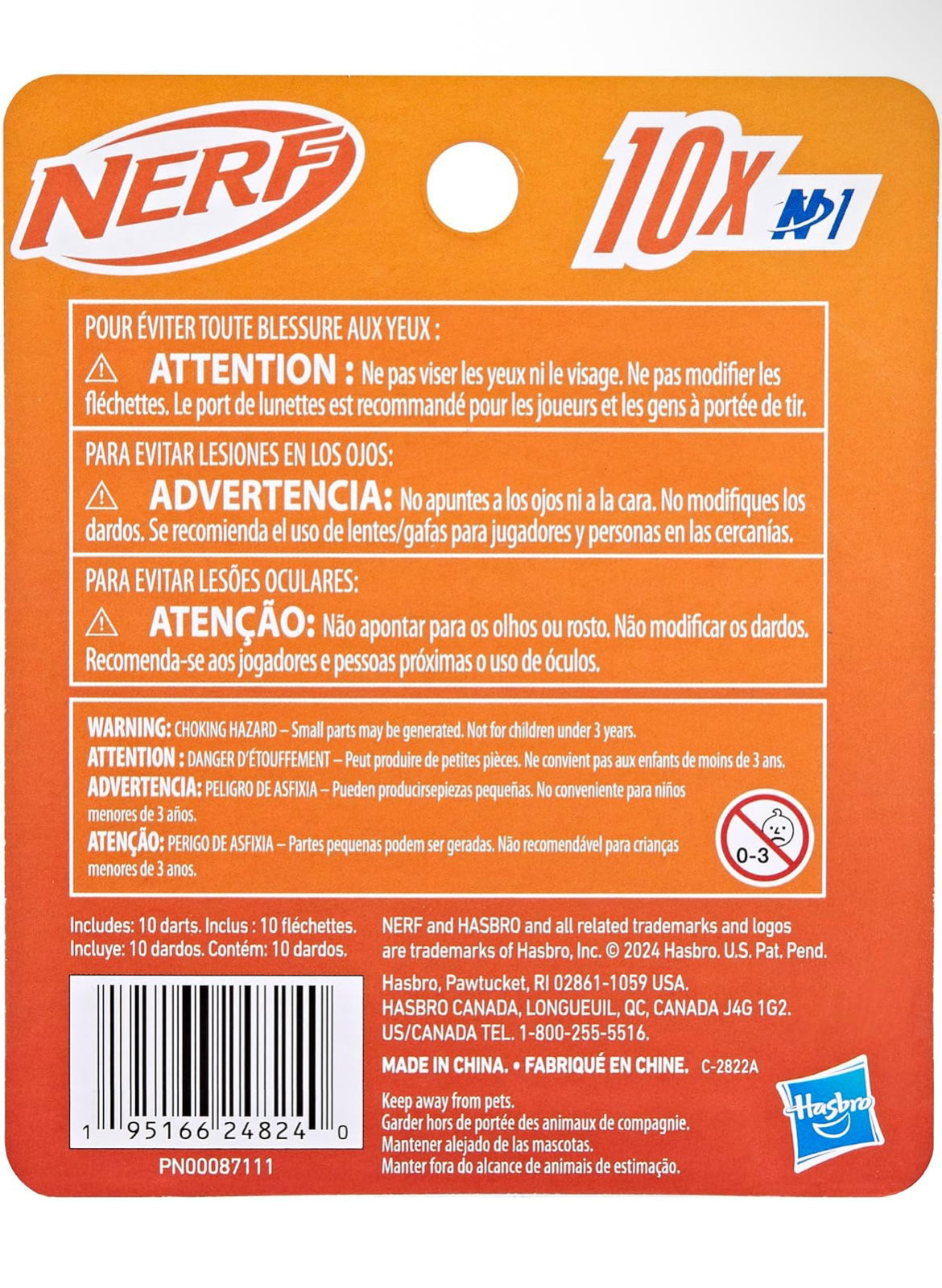 Nerf N Series N1 Darts, Includes 10 Refill Darts, Compatible Only with Nerf N Series Blasters, Outdoor Games, Ages 8+