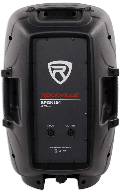 Rockville SPGN124 12" Passiewe 1200W DJ PA Luidspreker ABS Liggewig Kabinet 4 Ohm