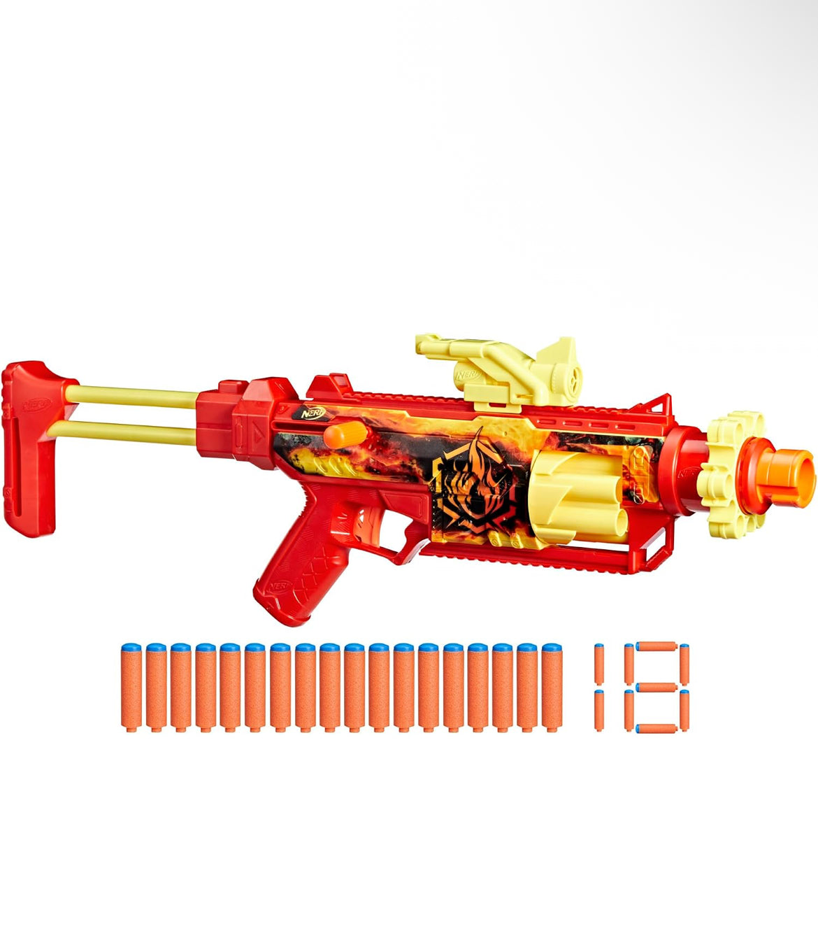 Nerf Loadout FlareFusion Blaster, 3 Interchangeable Attachment Accessories, 18 Nerf N1 Darts, Kids Toys & Gifts, Ages 8+