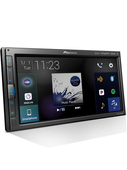 Pioneer DMH-C2550NEX 6.8" Capacitive Touchscreen Modular Chassis Car Stereo
Digital Multimedia Receiver, Wired CarPlay & Android Auto, Amazon Alexa, Bluetooth, Backup Cam, Short Chassis, Hi-Volt RCA