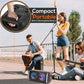 Portable Bluetooth Speaker & Karaoke Speaker System with Wired Mic, Built-in LED Party Lights, MP3/USB, FM Radio (6.5’’ Subwoofers, 500 Watt MAX)