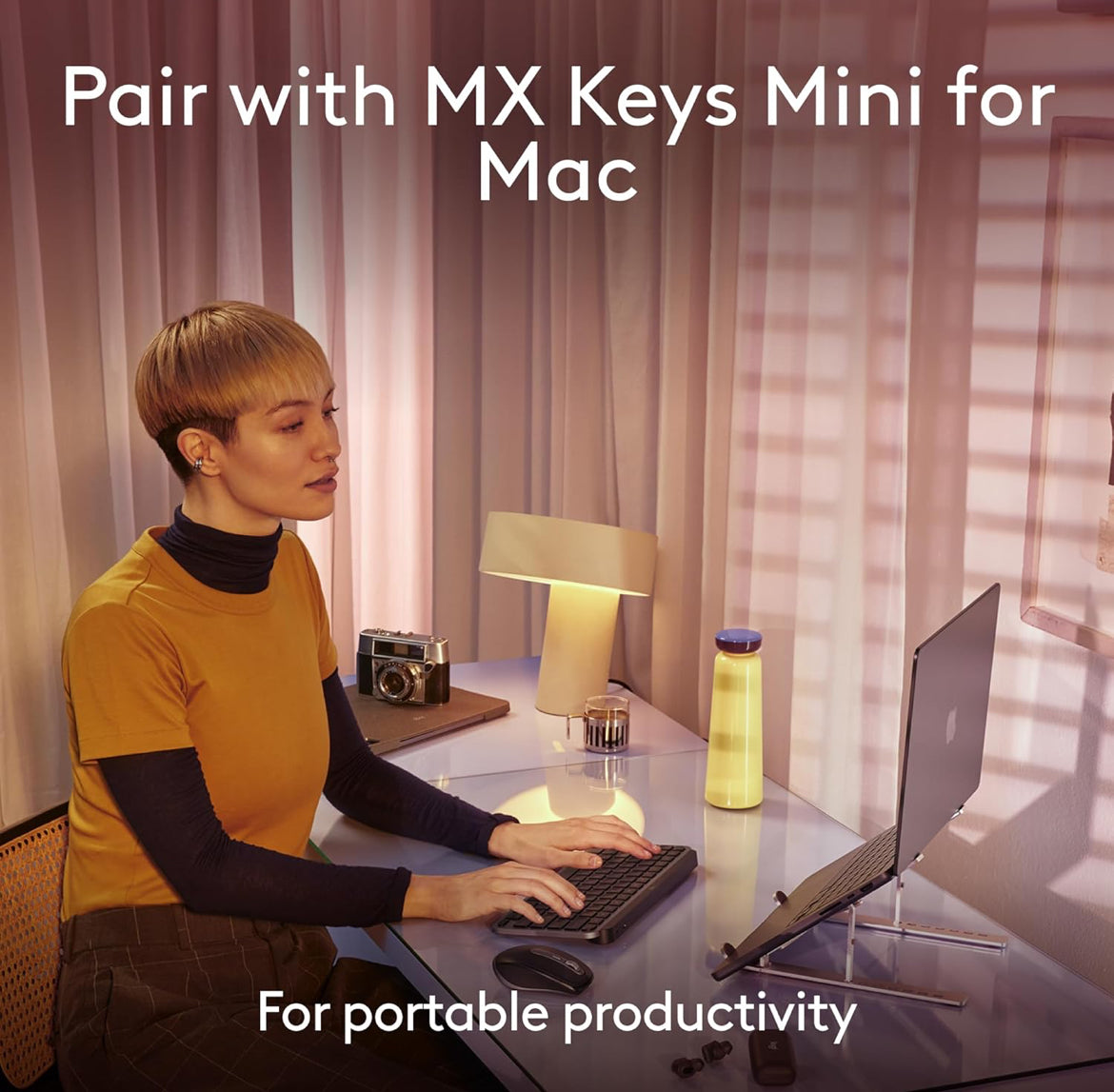 Logitech MX Anywhere 3S vir Mac, Kompakte Koordlose Bluetooth Muis, 8K DPI Enige-Oppervlak Opsporing, Stil Klikke, USB C, Koordlose Muis vir MacBook Pro, MacBook Air, iMac, iPad - Liggrys
