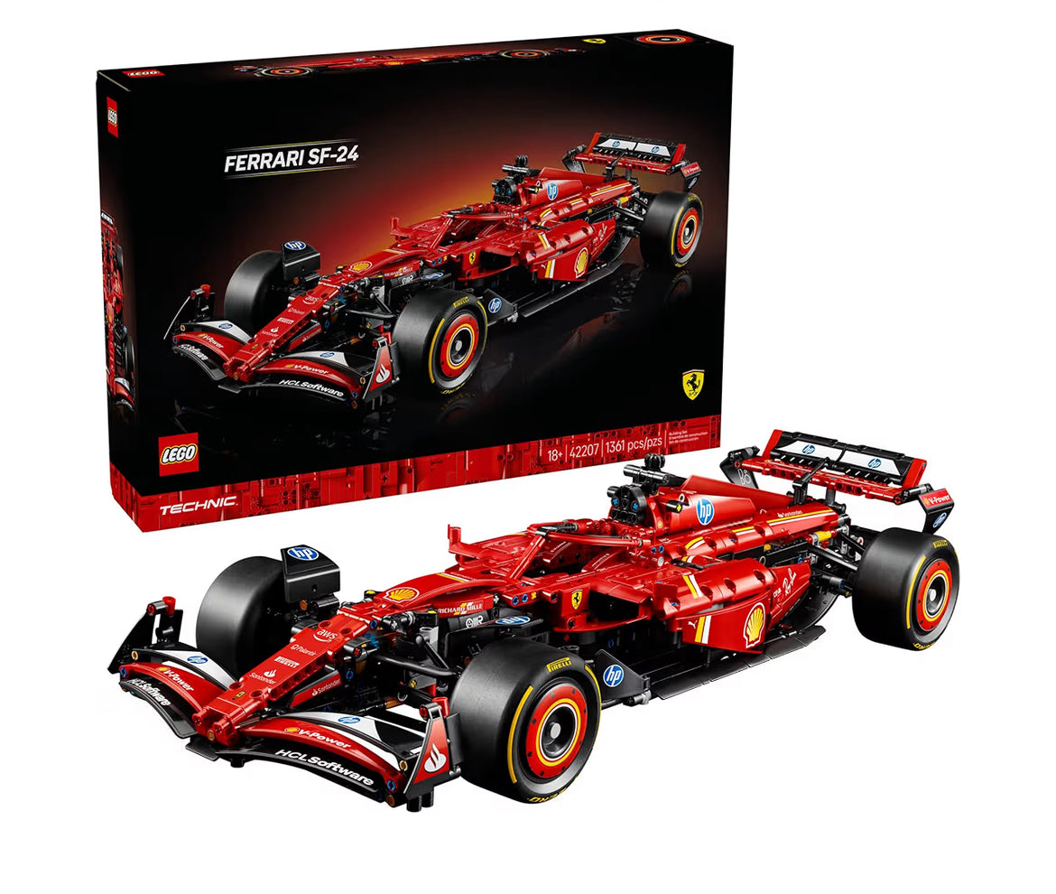 LEGO Technic Ferrari SF-24 F1 Modelmotorstel - Boustel met Realistiese Kenmerke