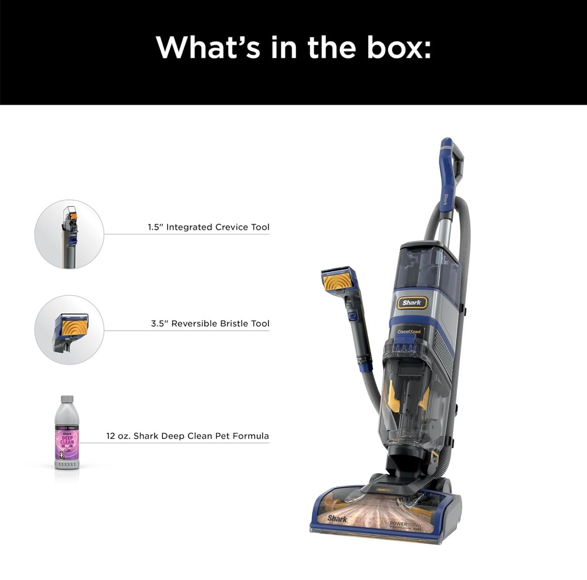 Shark Upright Carpet Cleaner with Built-in Spot & Stain Cleaner, CarpetXpert HairPrO - NEW