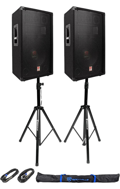 BUNDEL 2 Rockville RSG12.4 12 3-rigting 1000w 4-Ohm Passiewe DJ Luidsprekers