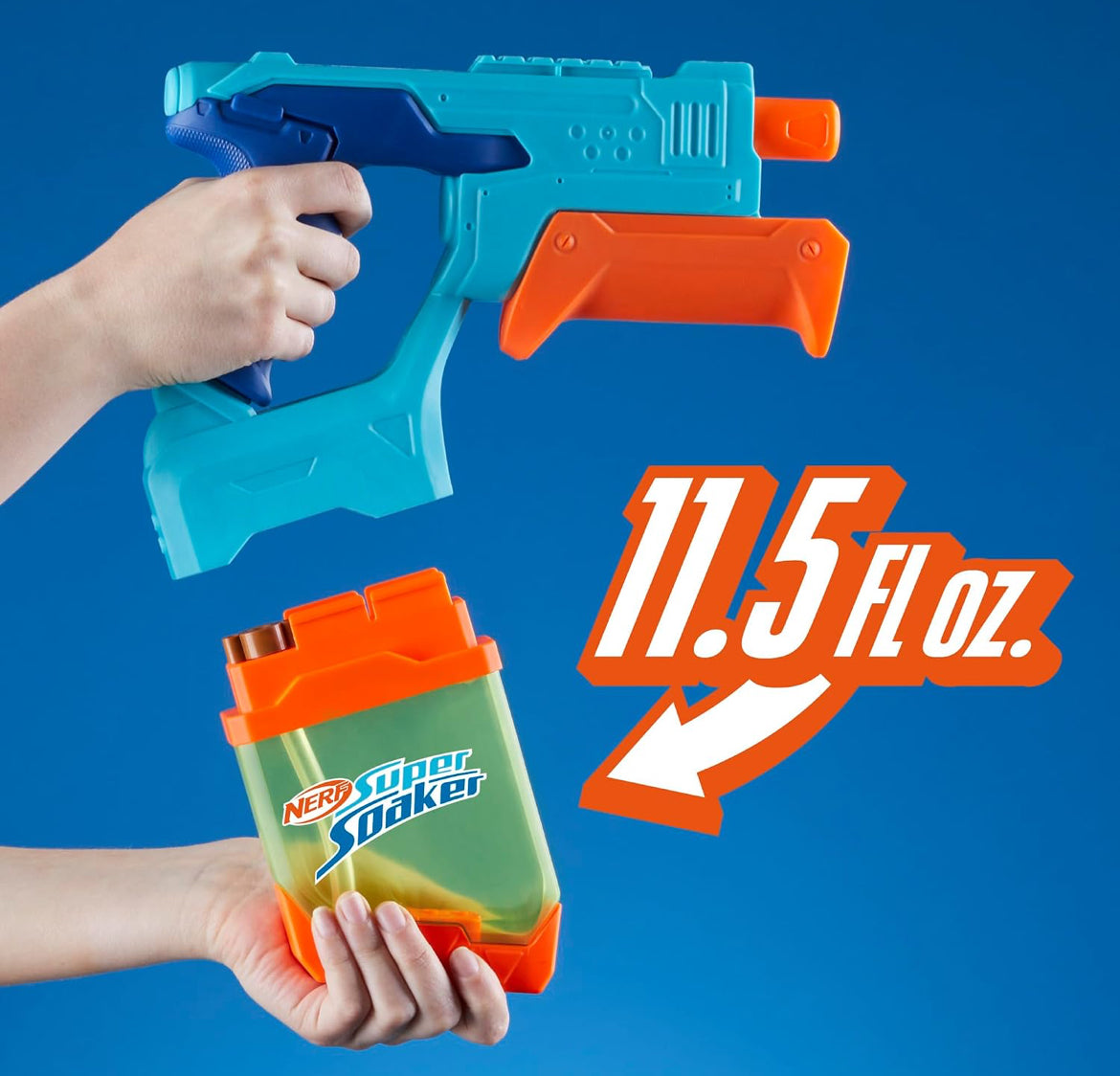 Nerf Super Soaker Dunk-Fill 2-Pack, 2 Water Blasters, Easy Instant Fill Tanks, Just Dunk & Go, 10.1 Fluid Ounce Tanks, Water Toys, Ages 6+