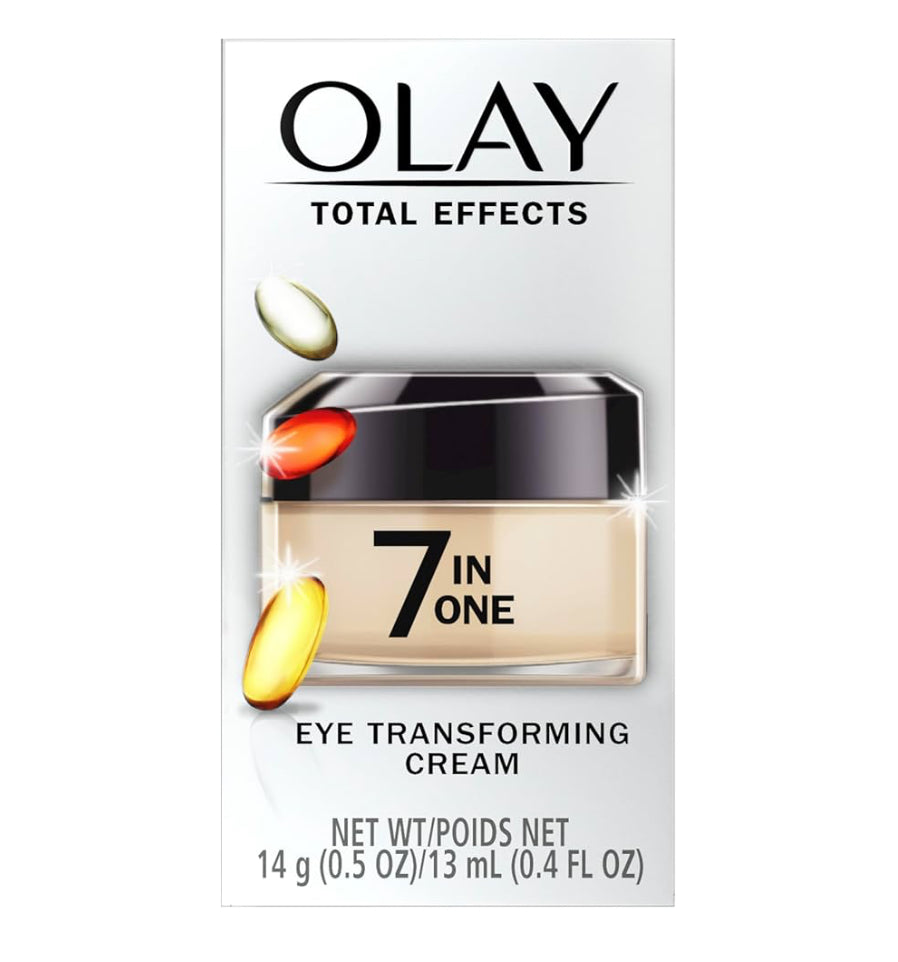 Olay Oogroom, Total Effects Anti-veroudering Behandeling, 7-in-1 Hidrerend Verminder Donker Kolle - Vinnig Absorberend (0.5 Oz)