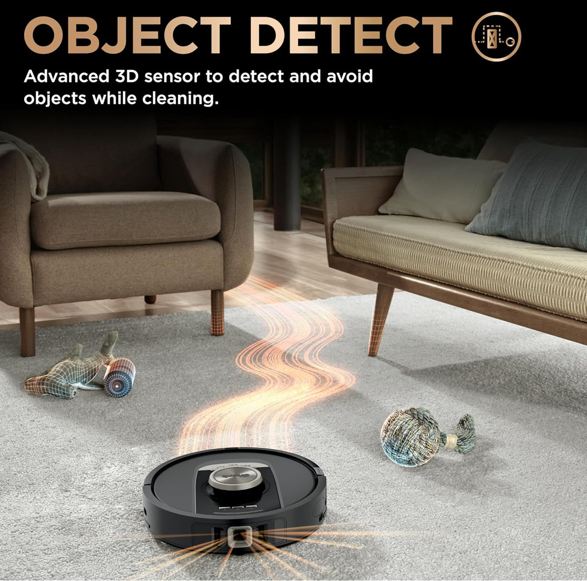 Shark Robot Vacuum & Mop Combo, PowerDetect NeverTouch Pro, Self-Emptying - NEW