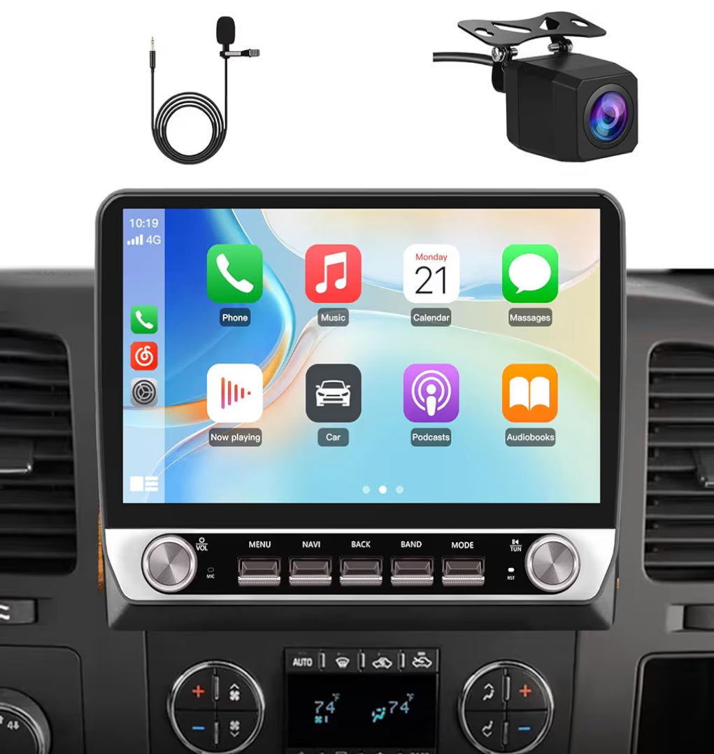 10" 4Core 64GB Car Stereo Android 13 with Wireless CarPlay Android Auto - for Chevy Silverado 2007-2013 Tahoe Equinox GMC Sierra Yukon with Wireless CarPlay Android Auto