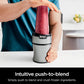 Ninja BN301 Nutri-Blender Plus Compact Personal Blender, 900-Peak-Watt Motor (3) 20 oz. To-Go Cups, (2) Spout-Lids (1) Storage-Lid, Dishwasher Safe - Silver