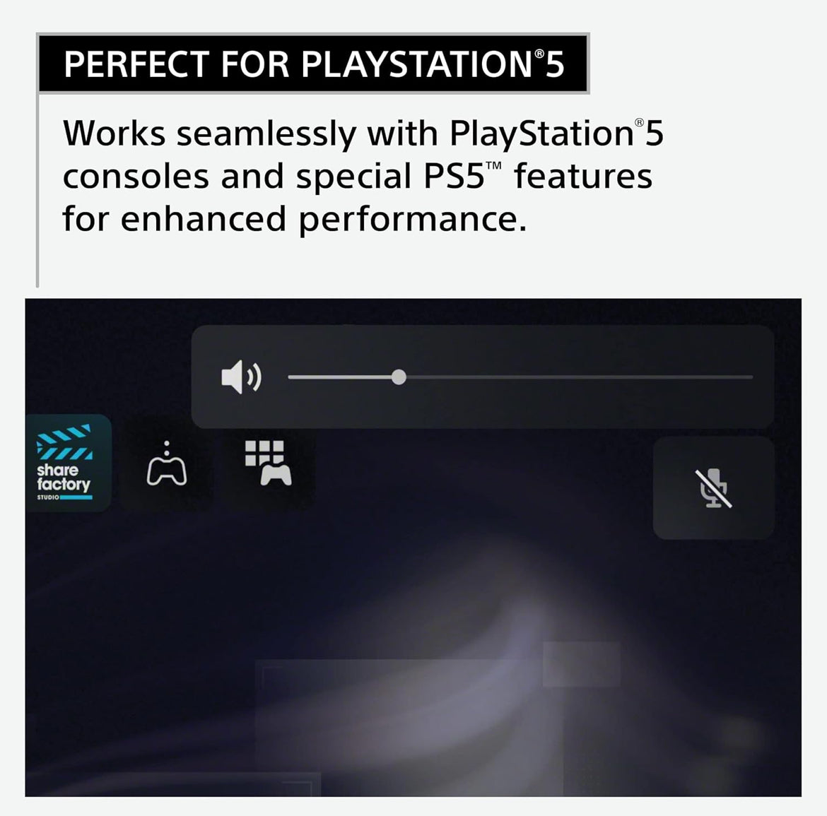 Sony INZONE H9 Speletjie-koptelefoon, Draadlose geraasonderdrukking Bluetooth-koptelefoon met mikrofoon, 360 ruimtelike klank, vir rekenaar en PS5 (WH-G900N) - Wit