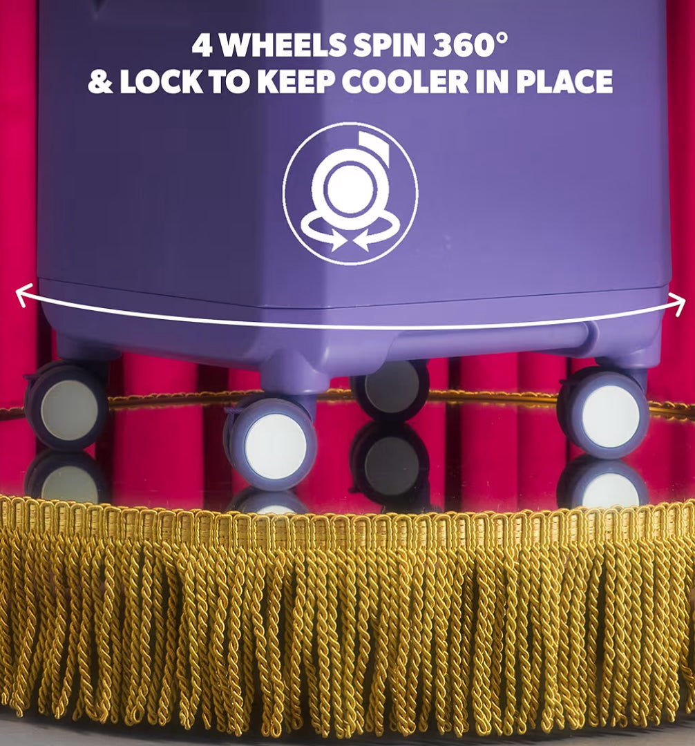Igloo Tag Along 360 Spinner Cooler | 20 Quart Rolling Ice Chest - (D Grape)