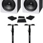 Rockville 2 DPM6W Dual Powered 6.5" 420 Watt Active Studio Monitors+Stands+Pads