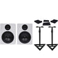 Rockville Pair APM5W 5.25" 2-Way 250W Powered USB Studio Monitors+Stands+Pads