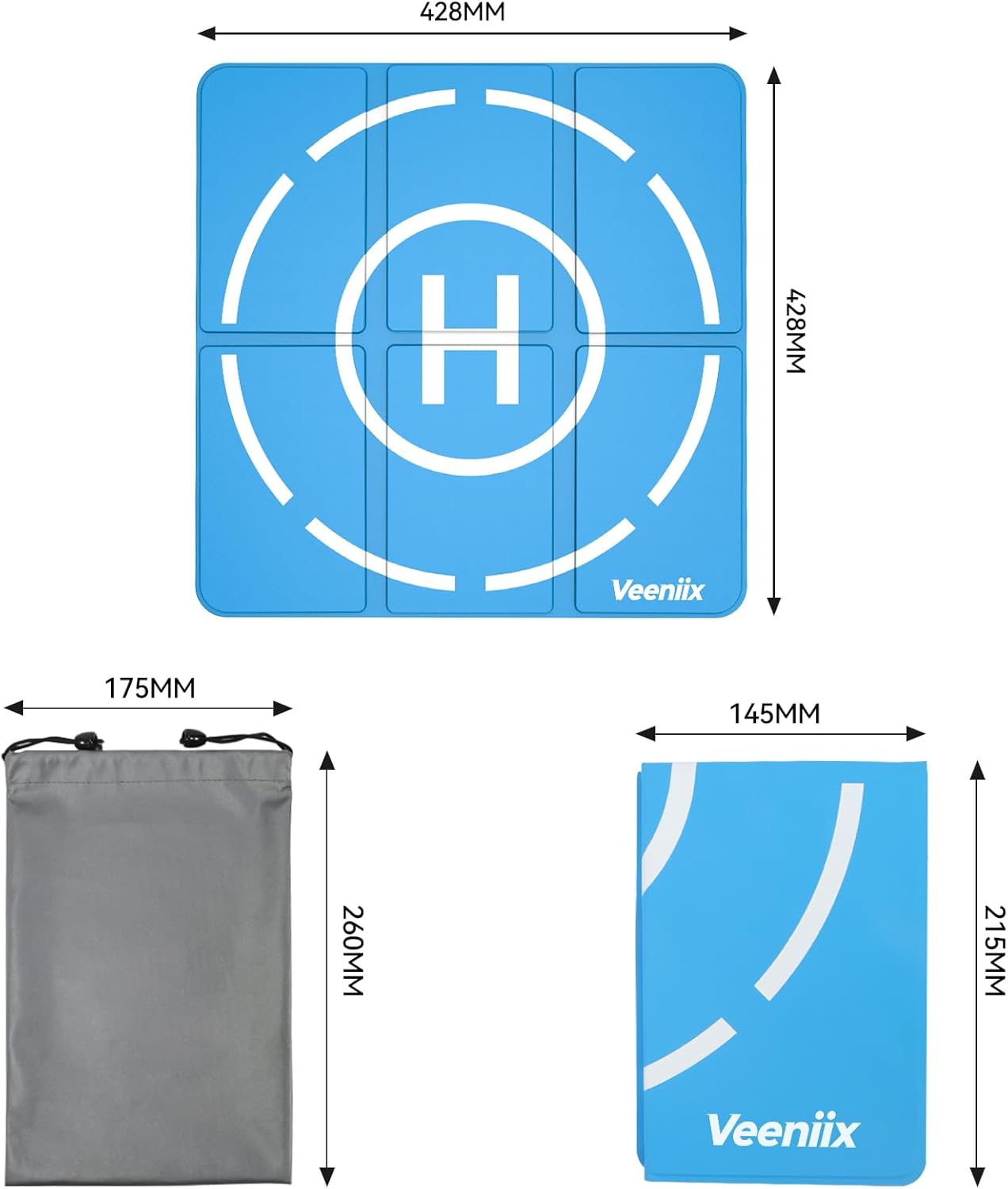 Drone Foldable Landing Pad Lightweight,Portable,Waterproof and Double Sided Quadcopter Helipad,Drone Accessories for V11Air/V11PRO,compatible for DJI mini 4K/mini 4 pro/avata 2/mini 3pro