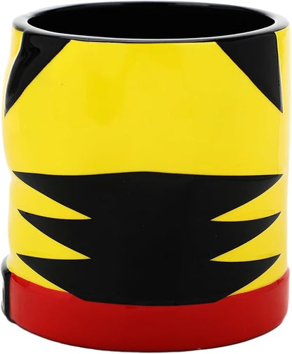 X-Men Wolverine Costume 16 Oz Yellow Ceramic Mug