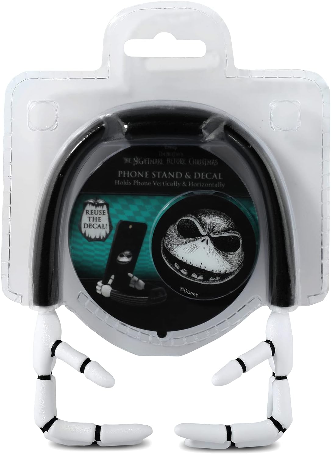 Jack Skellington Hands Phone Stand for Desk- Tim Burton’s The Nightmare Before Christmas Jack and Sally Phone Holder Stand for Office – Disney Gifts and Stocking Stuffer for Disney Adults and Kids