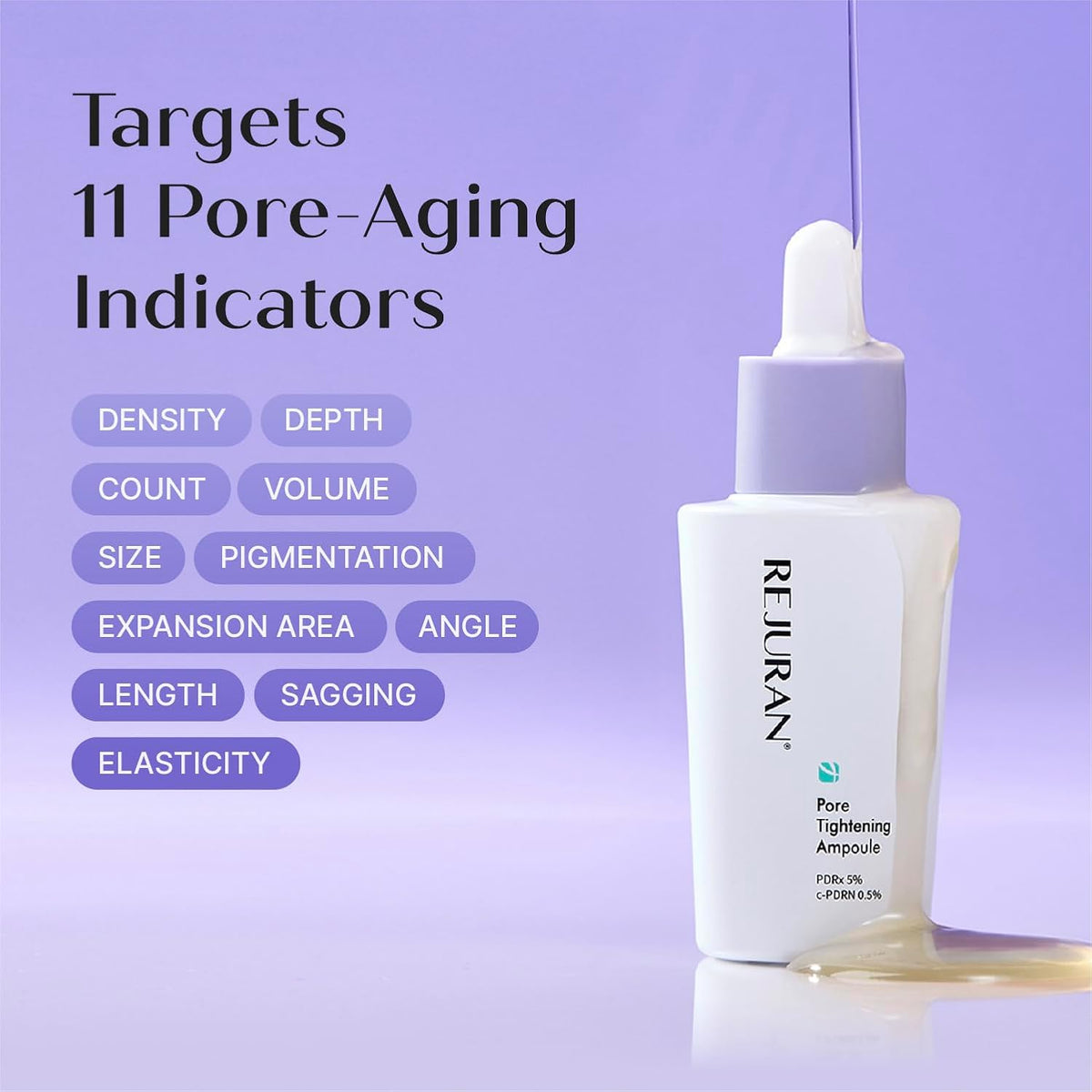 REJURAN Pore Tightening Ampoule, PDRx 5% & c-PDRN® 0.5%, 1.01 fl oz