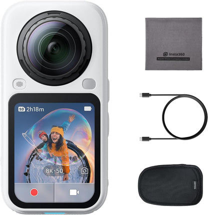 Insta360 X6-8K 360 Camera with 1/1.1'' Sensors-Arctic White
