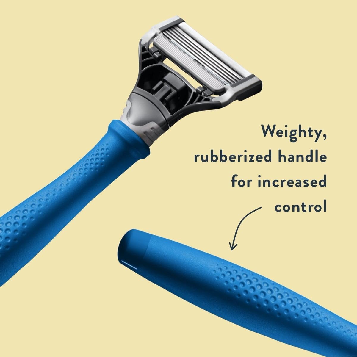 Razor Handle and Blade Cartridge- German Engineered Blades (Indigo Blue)