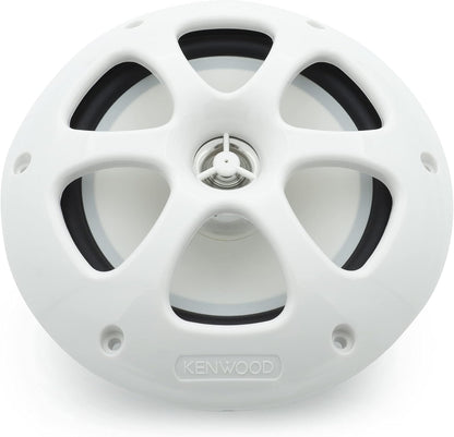 Kenwood KFC-1613MRB/W 6.5 Duim 2-Rigting Koaksiale Waterdigte Mariene/Motorsport/Kar Luidsprekers, Paar, 4 Ohm, 100 Piek Watt (Wit)