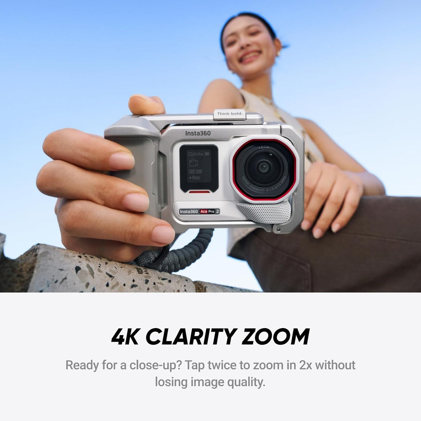 Insta360 Ace Pro 2 Arctic White Limited Edition - Xplorer Bundle Moonlight Silver 8K Camera Co-Engineered with Leica, 1/1.3" Sensor, Dual AI Chip, Leading Low Light, Flip Screen & AI Editing