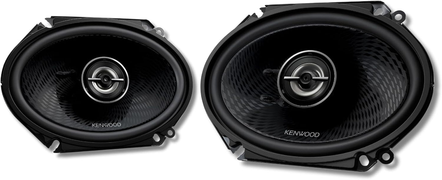 Kenwood KFC-C6898RS 6"x8" 2-rigting motorluidsprekers – 360W spitskrag, polipropileen woofer-keël, gebalanseerde koepel-tweeter, akoestiese klankharmoniseerder