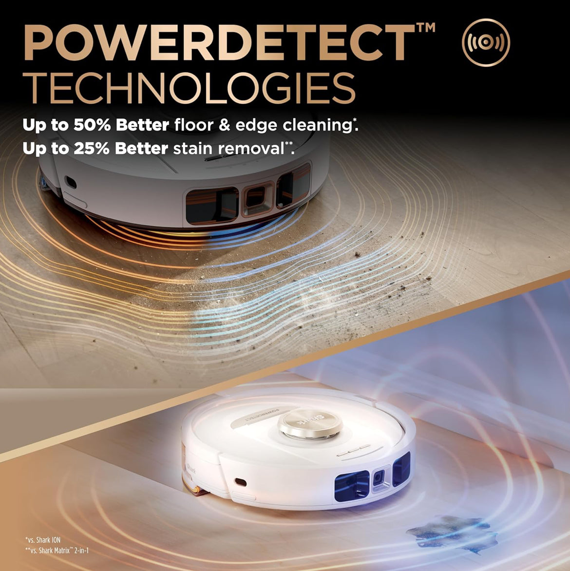 Shark Robot Vacuum & Mop Combo, PowerDetect NeverTouch Pro, Self-Emptying - NEW